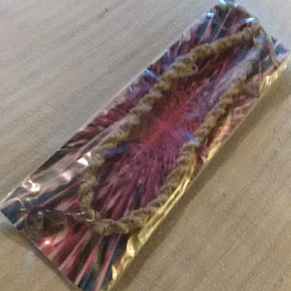 hemp nécklace.blown glass l pendant hand woove